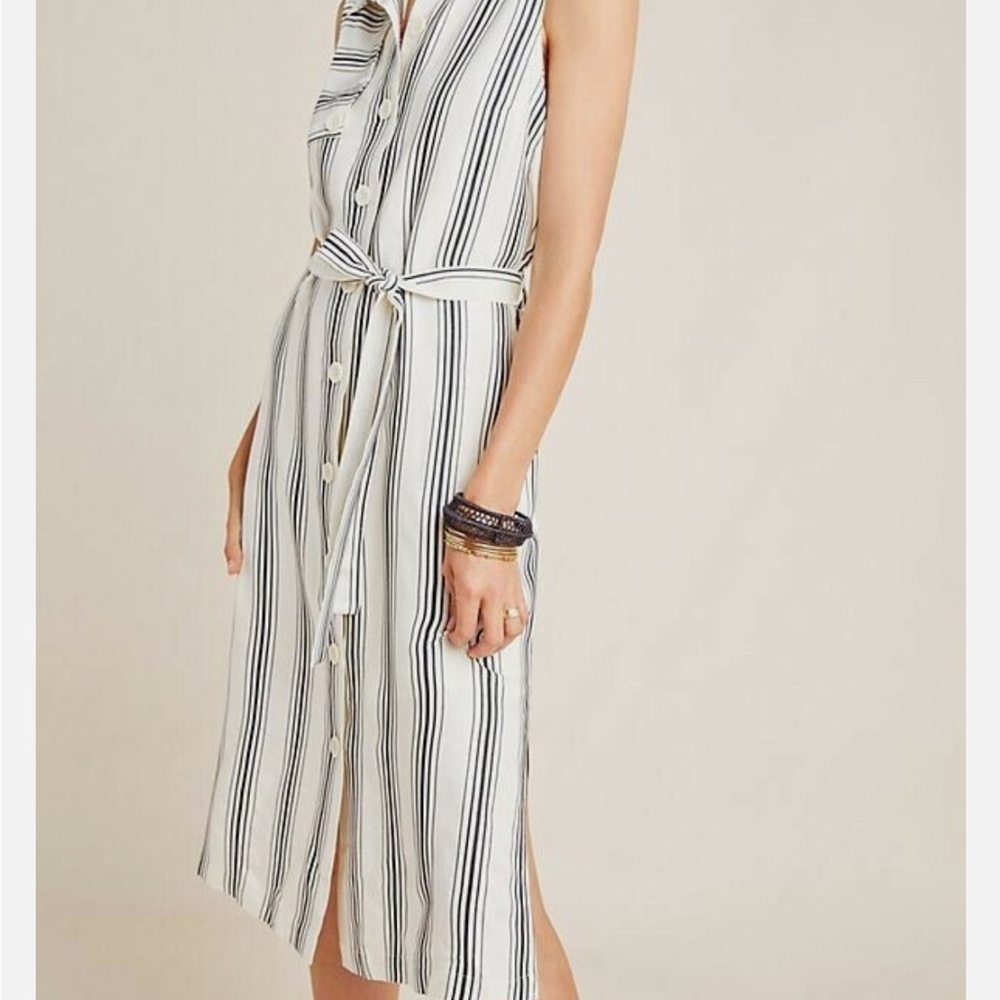 NWOT Maeve Striped Sleeveless Midi Dress